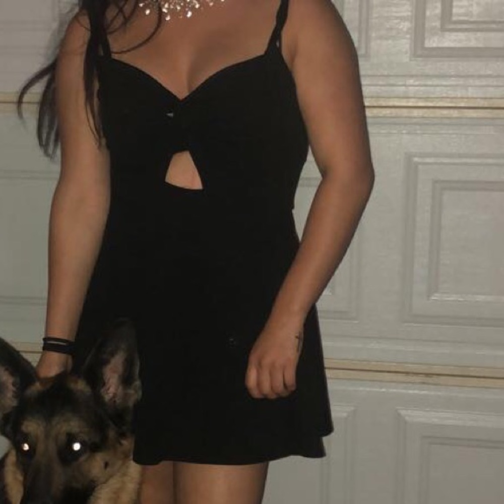 Black romper dress